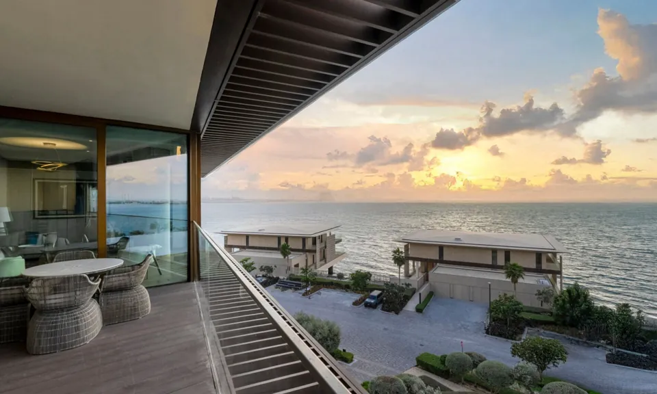 Sea-view terrace at sunset, Jumeira Bay, Dubai